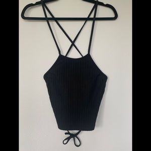 Strappy halter/ tank top/ crop top